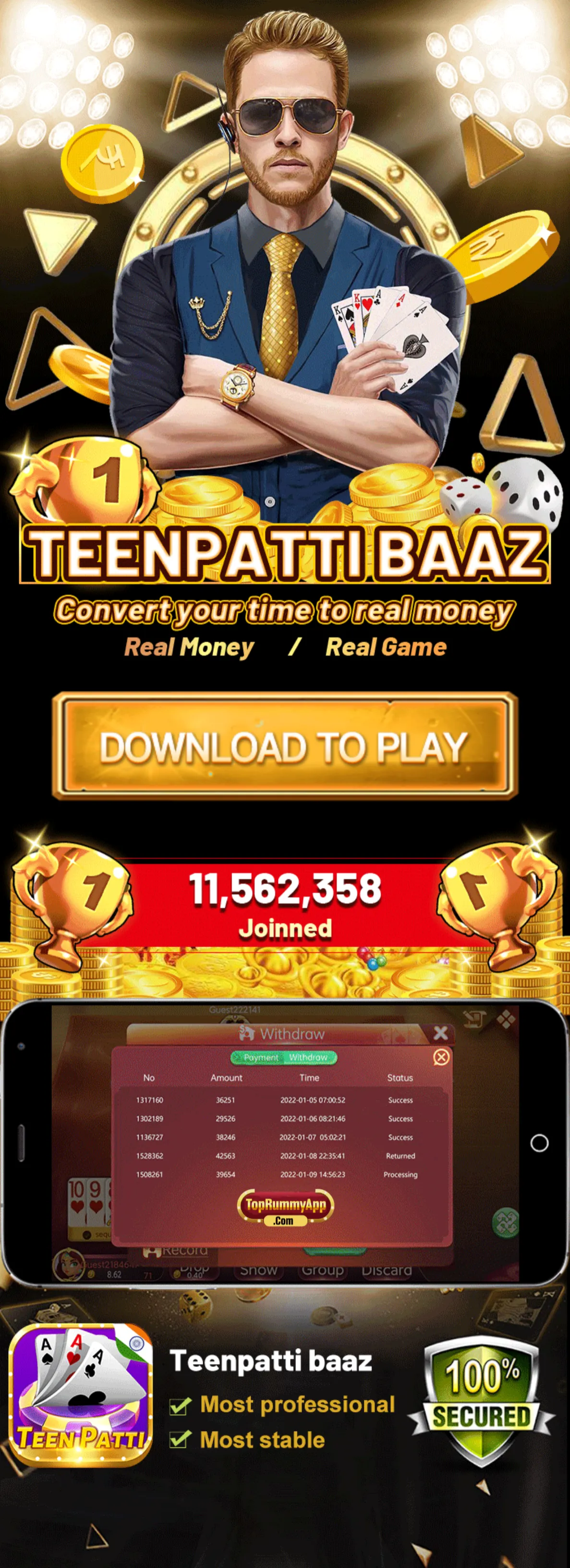Teen Patti Baaz App Top Rummy App